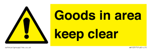 WV12317: Goods In Area Keep Clear floor sign