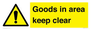 WV12317: Goods In Area Keep Clear floor sign