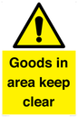 WV12317: Goods In Area Keep Clear floor sign