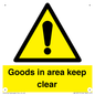 WV12317: Goods In Area Keep Clear floor sign