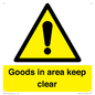 WV12317: Goods In Area Keep Clear floor sign