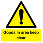 WV12317: Goods In Area Keep Clear floor sign