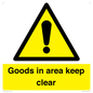 WV12317: Goods In Area Keep Clear floor sign