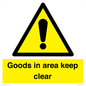 WV12317: Goods In Area Keep Clear floor sign