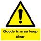 WV12317: Goods In Area Keep Clear floor sign