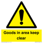 WV12317: Goods In Area Keep Clear floor sign