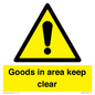 WV12317: Goods In Area Keep Clear floor sign