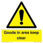 WV12317: Goods In Area Keep Clear floor sign