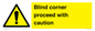 WV12336:  Blind corner proceed with caution Sign