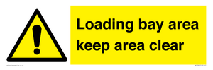 WV12343: Loading Bay Area Keep Area Clear Sign