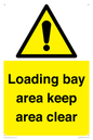 WV12343: Loading Bay Area Keep Area Clear Sign