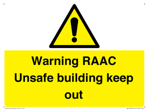 WV12348: Warning RAAC Unsafe building keep out