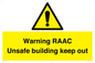 WV12348: Warning RAAC Unsafe building keep out