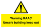 WV12348: Warning RAAC Unsafe building keep out