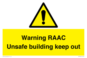 WV12348: Warning RAAC Unsafe building keep out