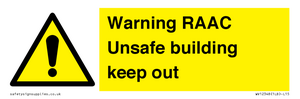 WV12348: Warning RAAC Unsafe building keep out