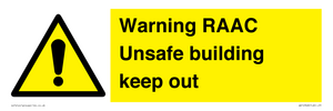 WV12348: Warning RAAC Unsafe building keep out