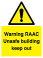 WV12348: Warning RAAC Unsafe building keep out