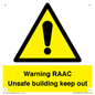 WV12348: Warning RAAC Unsafe building keep out