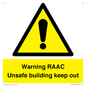 WV12348: Warning RAAC Unsafe building keep out