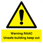 WV12348: Warning RAAC Unsafe building keep out