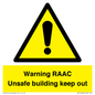 WV12348: Warning RAAC Unsafe building keep out