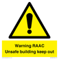 WV12348: Warning RAAC Unsafe building keep out