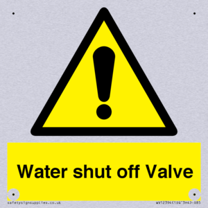 WV12394: Water shut off Valve