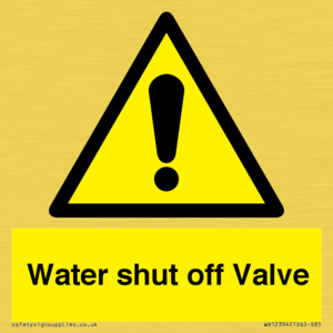 WV12394: Water shut off Valve