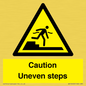 WV12400: Caution Uneven steps