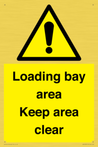 WV12435: Loading bay area Keep area clear
