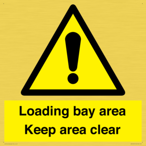WV12435: Loading bay area Keep area clear