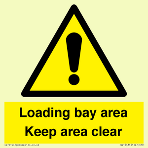 WV12435: Loading bay area Keep area clear