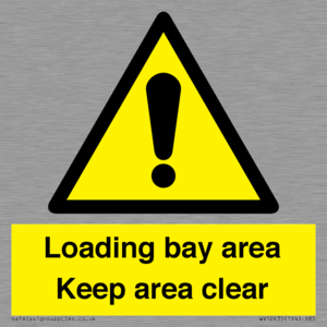 WV12435: Loading bay area Keep area clear