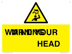 WV12623: WARNING MIND YOUR HEAD