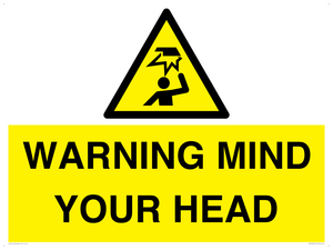 WV12623: WARNING MIND YOUR HEAD