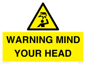 WV12623: WARNING MIND YOUR HEAD
