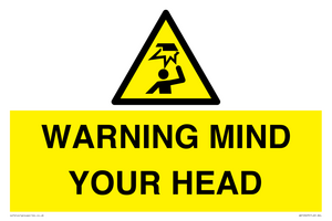 WV12623: WARNING MIND YOUR HEAD