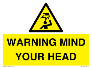 WV12623: WARNING MIND YOUR HEAD