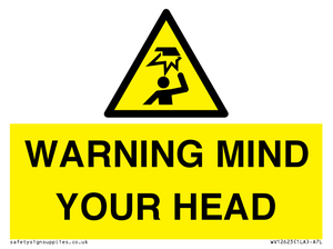 WV12623: WARNING MIND YOUR HEAD