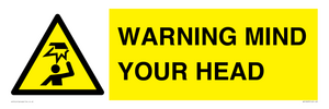 WV12623: WARNING MIND YOUR HEAD