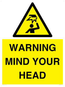 WV12623: WARNING MIND YOUR HEAD