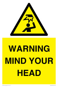 WV12623: WARNING MIND YOUR HEAD