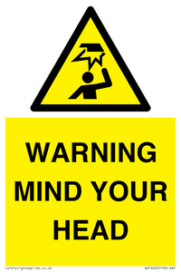 WV12623: WARNING MIND YOUR HEAD