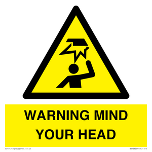 WV12623: WARNING MIND YOUR HEAD