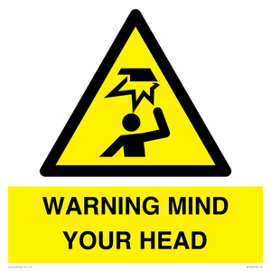 WV12623: WARNING MIND YOUR HEAD
