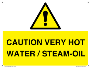 WV12625: CAUTION VERY HOT WATER / STEAM-OIL