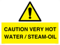 WV12625: CAUTION VERY HOT WATER / STEAM-OIL