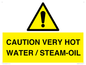 WV12625: CAUTION VERY HOT WATER / STEAM-OIL