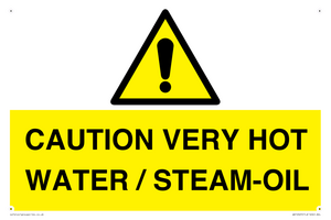 WV12625: CAUTION VERY HOT WATER / STEAM-OIL